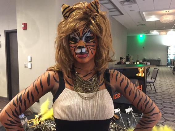 Tiger Body Painting in St. Louis