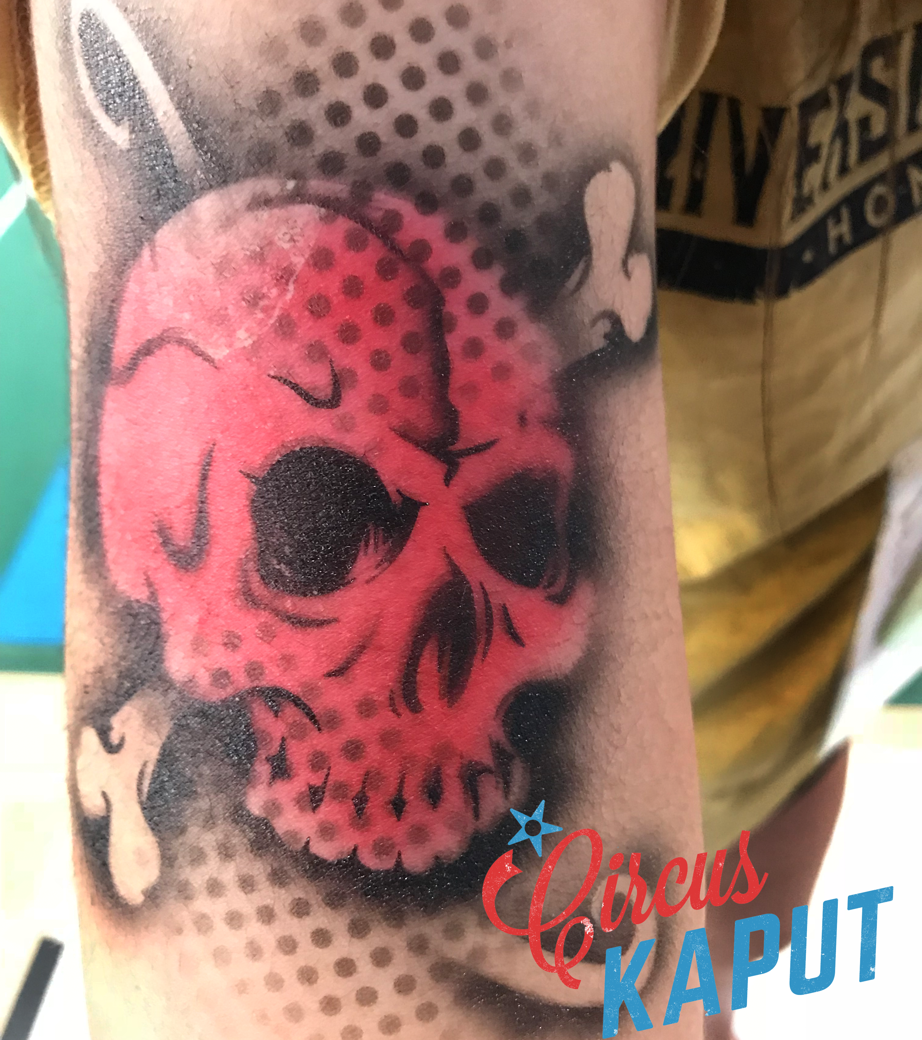 Día de los Muertos airbrush tattoo